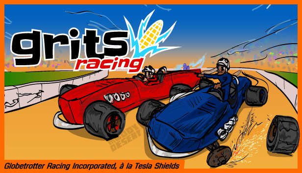 GRITS Racing logo and two "Billy Bub" cars engaged