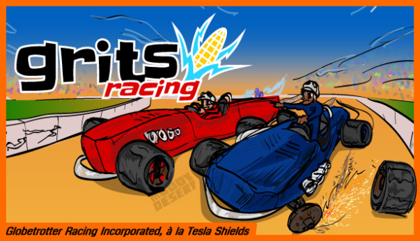 GRITS Racing logo and two 